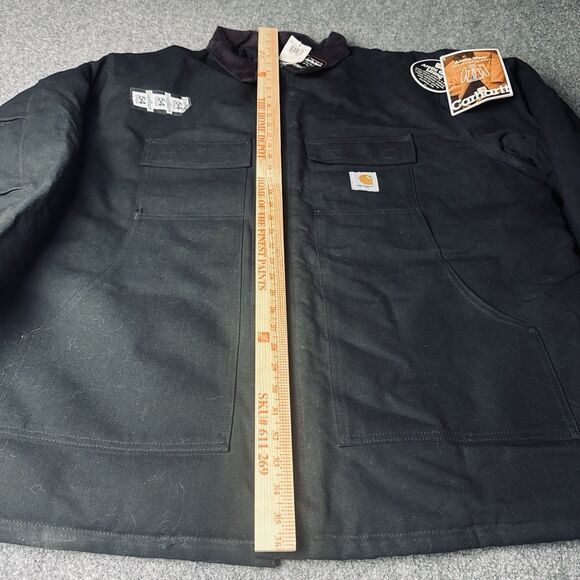 Vintage Carhartt Men 54 Tall Arctic Wear Quilt Lined Duck Canvas Coat C03 BLK US - Picture 11 of 11